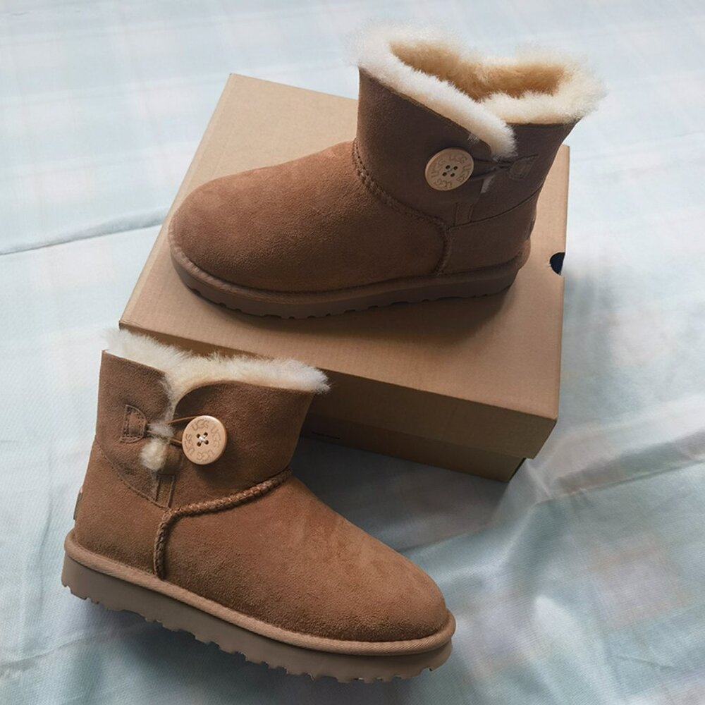 UGG Mini Bailey Button Series Snow Boots NWT - image 1